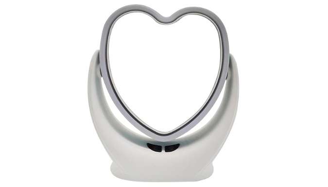 3-in-1 Heart-Shaped LED Makeup Mirror & Fan - 3 Colours!