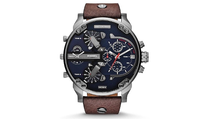Diesel Men's MR Daddy Brown Leather Watch - 57mm!