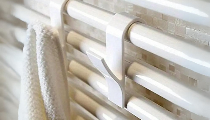 4, 8 or 12-Pack of Radiator Towel Hooks