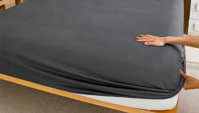 Solid Colour Deep Pocket Shamshell Bed Sheets  - 7 Colours, 4 Sizes from Go Groopie