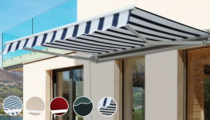 Outsunny L or XL Retractable Canopy Awning - 4 Colours Outsunny L or XL Retractable Canopy Awning - 4 Colours