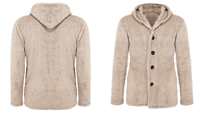 Men’s Soft Hooded Winter Cardigan Jacket - 5 Sizes & 6 Colours