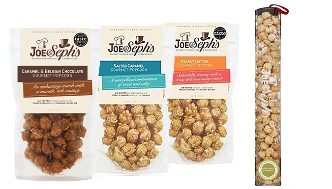 Joe & Seph’s Popcorn Selection Pack - 3 Sharing Pouches & 1 Gift Tube