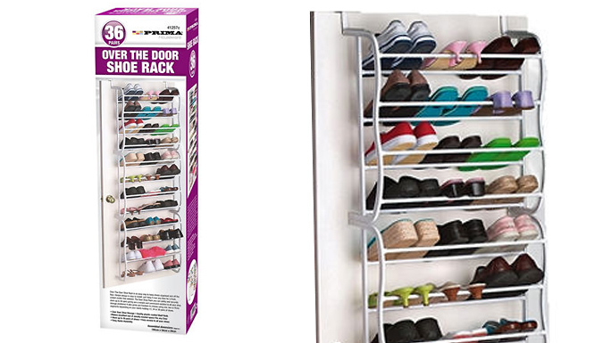 Over-The-Door Shoe Rack - Hold Up to 36 Pairs