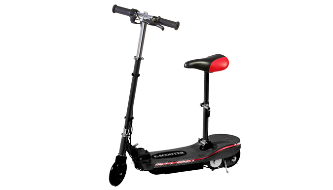 Electric Light-up LED E-Scooter With Seat - 5 Colours