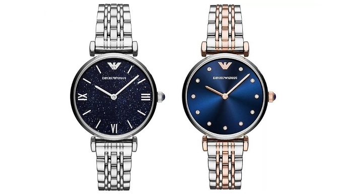 Emporio Armani Blue Dial Ladies Watch - 2 Colours!