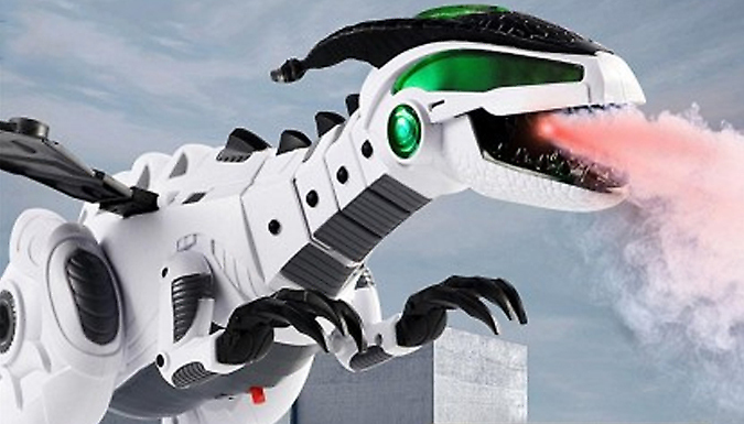 Raptor Dinosaur Steam Fire-Breathing Robot - 2 Colours