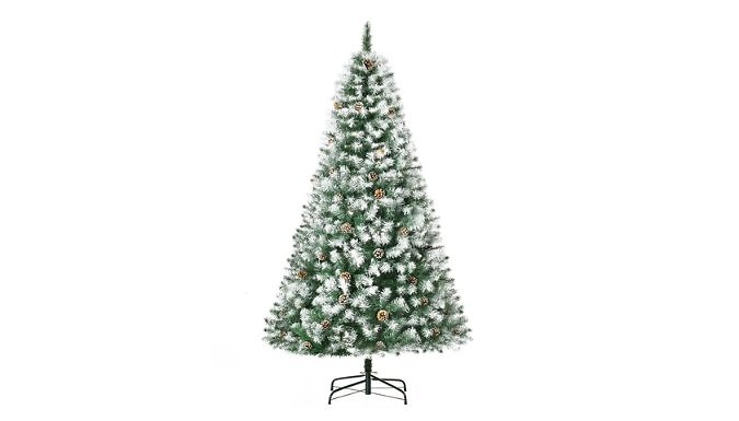 HOMCOM Artificial Christmas Tree with Pine Cones - 2 Sizes