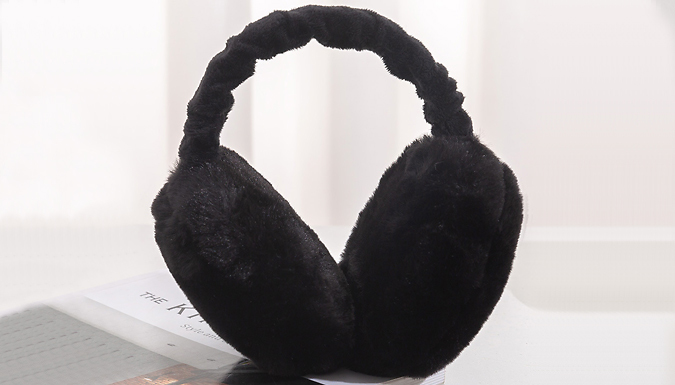 Pastel Colour Plush Foldable Earmuffs - 6 Colours