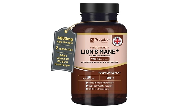 Cognitive-Enhancing Lion's Mane Mushroom Tablets - 4000mg!