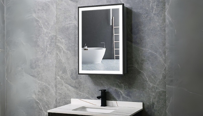 Touch Sensor LED Bathroom Mirror Cabinet