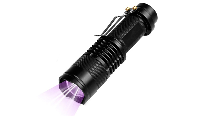 Purple UV Mini Flashlight from Go Groopie