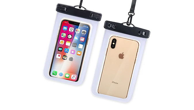 2x Waterproof Phone Cases With Wristlets - 5 Colours at Go Groopie IE