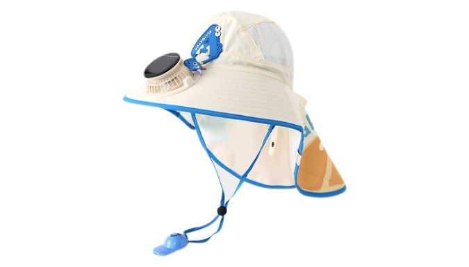 Children's Sun Protection Hat with Built-In Fan - 5 Colours!