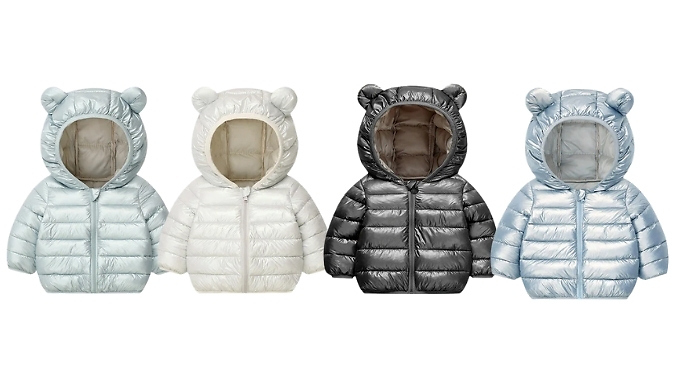 Kids' Bear-Shaped Puffer Coat - 4 Colours, 5 Sizes!