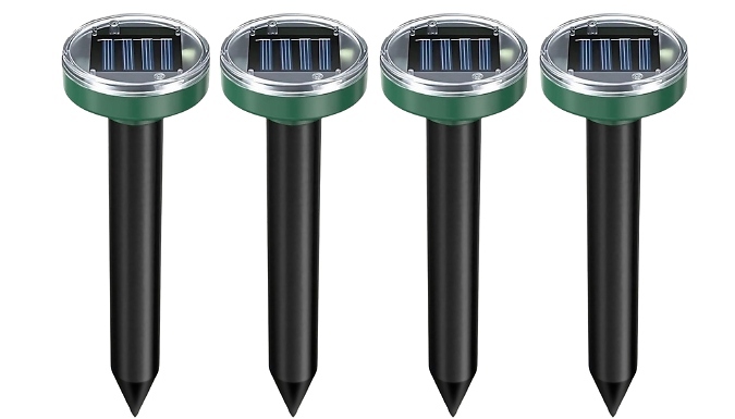 2 or 4-Pack of Solar-Powered Mini Ultrasonic Mouse Repellers