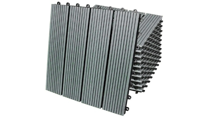 33-Pack of WPC Decking Floor Tiles