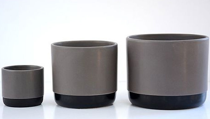 Two-Tone Ceramic Pot - 3 Sizes