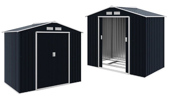 Outsunny Metal Garden Storage Shed - 7 Colours