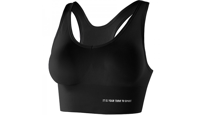 1 or 2 Breathable Padded Push Up Sports Bras - 4 Colours & 4 Sizes