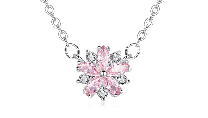 Crystal Blossom Necklace & Earring Set