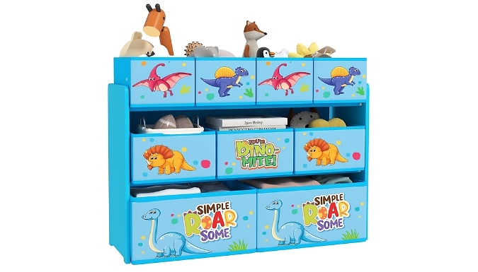 AIYAPLAY 3-Tier Kids Dinosaur Storage Unit