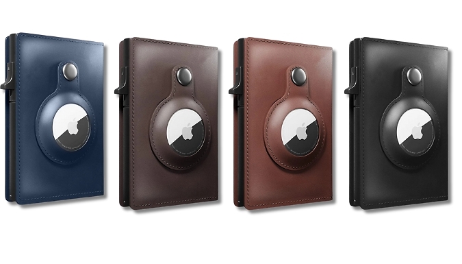 Genuine Leather RFID Aluminium Alloy Card Holder - 4 Colours