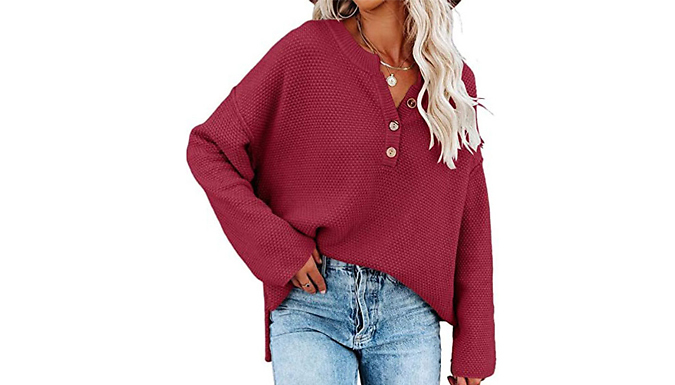 Women's Pullover Knitted Sweater - 4 Sizes & 4 Colours