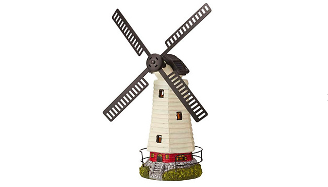 Solar Light-Up Garden Windmill Ornament