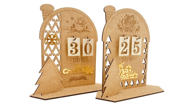 Wooden Christmas Advent Calendar - 2 Styles