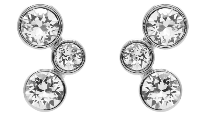 Trio Circle Luxury Crystal Earrings