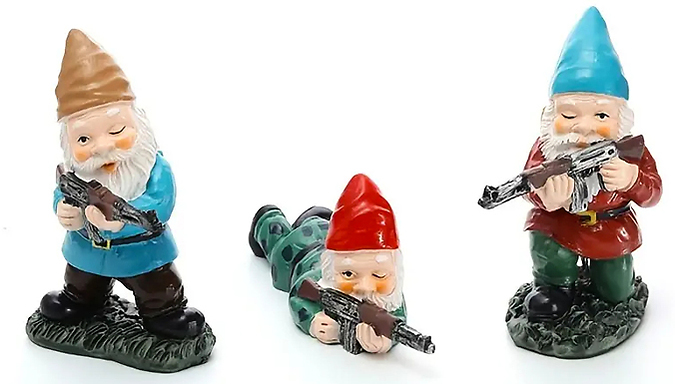 Hunting Gnome Garden Ornament - 3 Designs