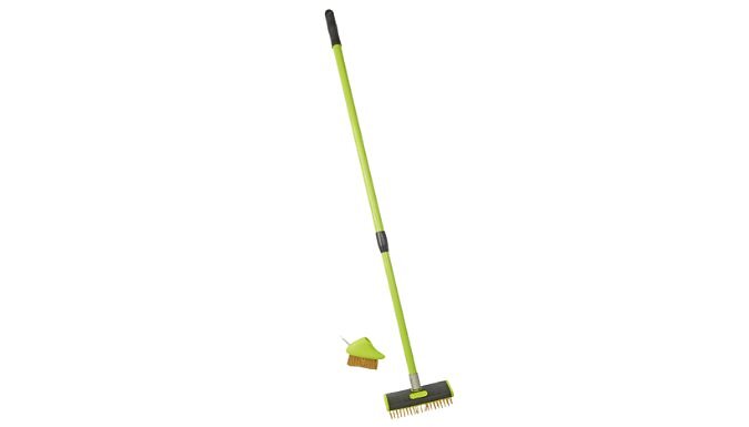 Telescopic 3-in-1 Steel Brush & Weed Scraper