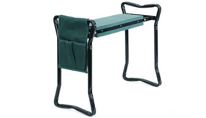 Garden Padded Stainless Steel Kneeler Seat with Tool Bag