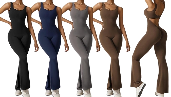 Flared Wide-Leg Comfy Jumpsuit - 4 Colours, 4 Sizes