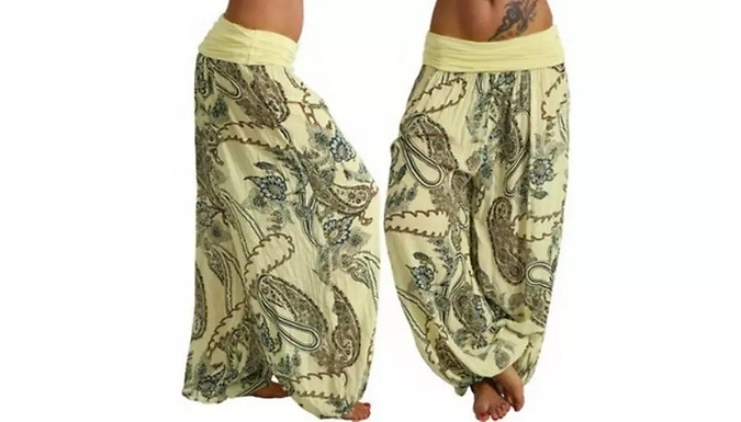 Women's Boho Loose Harem Pants - 7 Colours & Colours at Go Groopie IE
