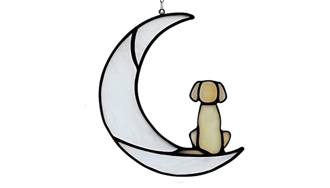 Hanging Dog & Moon Sun Catcher - 2 Colours