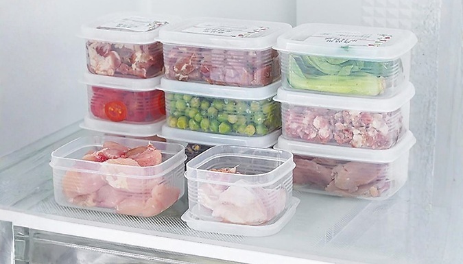 Reusable Refrigerator Food Storage Boxes - 5 or 10-Pack!