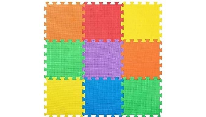 Abaseen Multi-Color Interlocking Floor Mats - 9, 18, 27 or 36-Pack