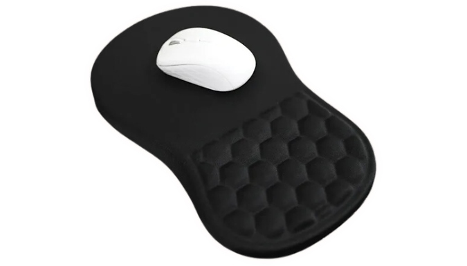 Memory Foam Mouse Pad with Wrist Support at Go Groopie