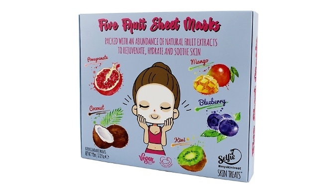 5-Pack Skin Treats Fruity Sheet Masks