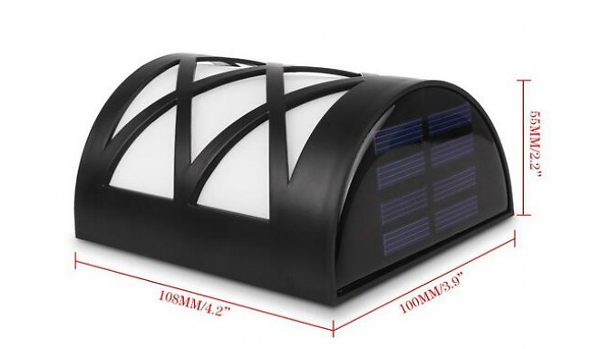 Solar Powered Wall Bright LED Lights in 3 Colours - 1, 2, 3 or 4