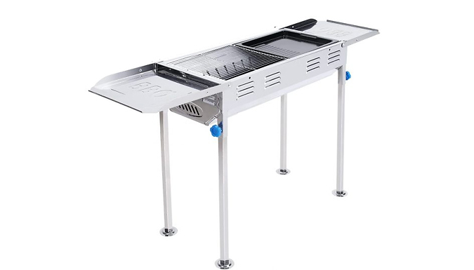 Stainless Steel Adjustable Charcoal Barbecue Grill at Go Groopie IE