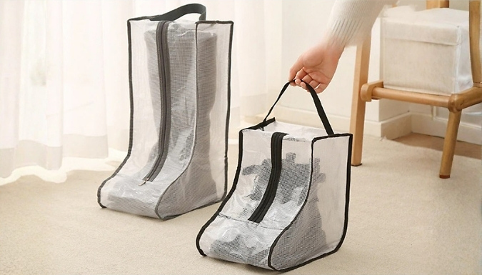 Transparent Waterproof Boot Bag - 2 Colours & Sizes