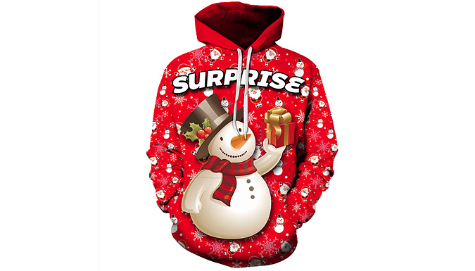 Men's Christmas Cartoon Winter Hoodie - 3 Designs & 5 Sizes at Go Groopie