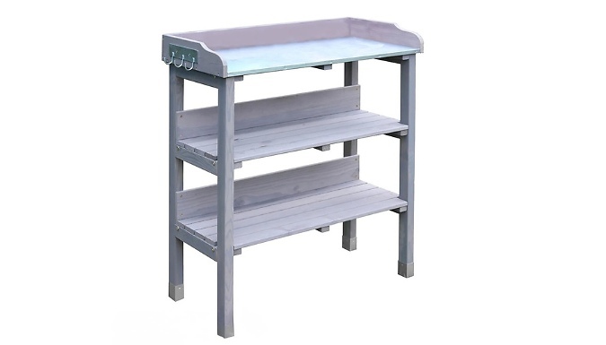 Garden Gear 3-Tier Wooden Potting Table