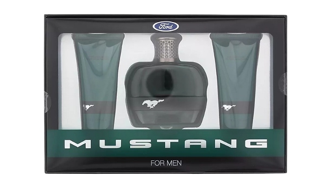 Ford Mustang Green 3-Piece Unboxed Gift Set - 100ml EDT, Shower Gel & Aftershave Balm!