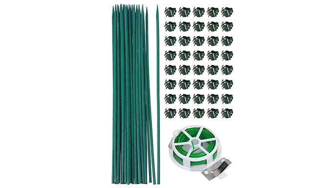 80 Piece Orchid Support Clips & Stakes Set - 2 Sizes
