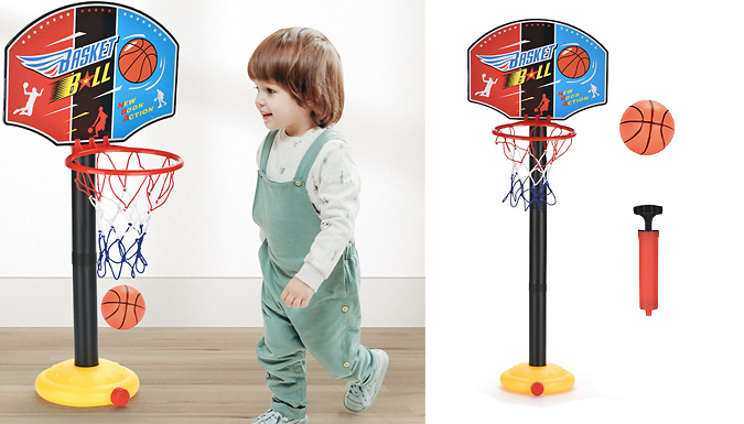 Pollyjoy Adjustable Basketball Hoop Set