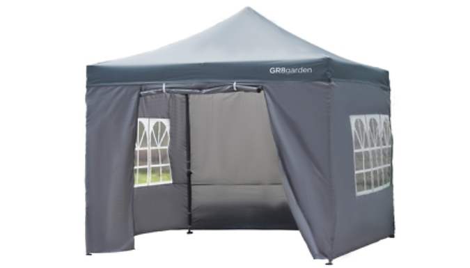 Grey Commercial-Grade 3x3m Gazebo